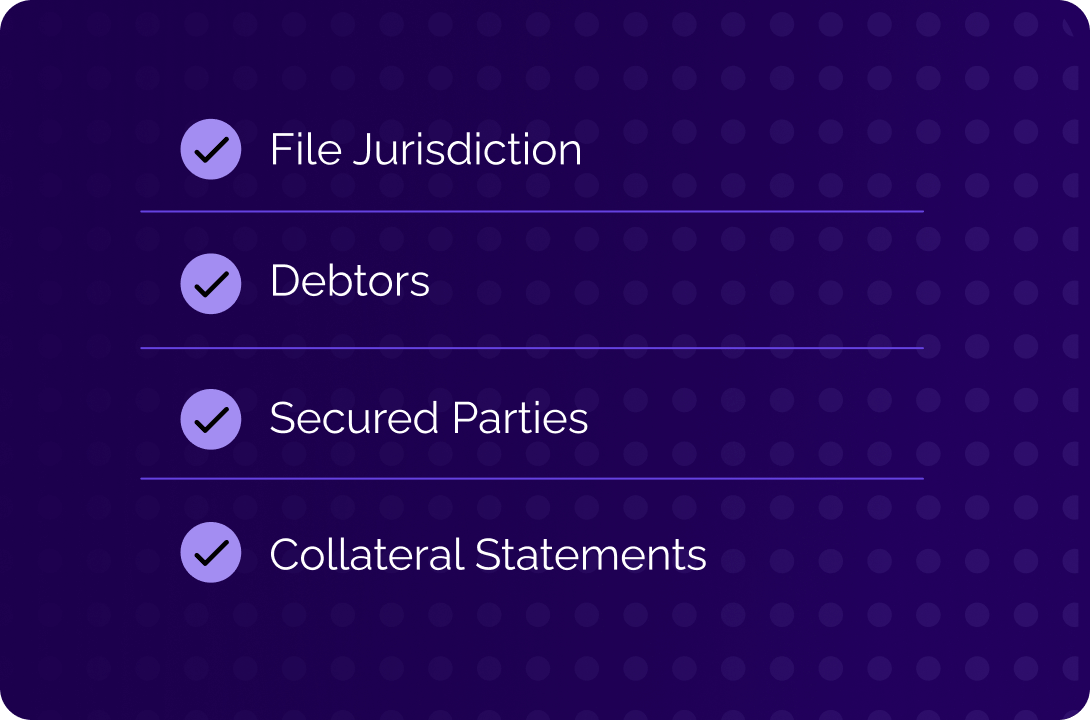 ucc filing check list