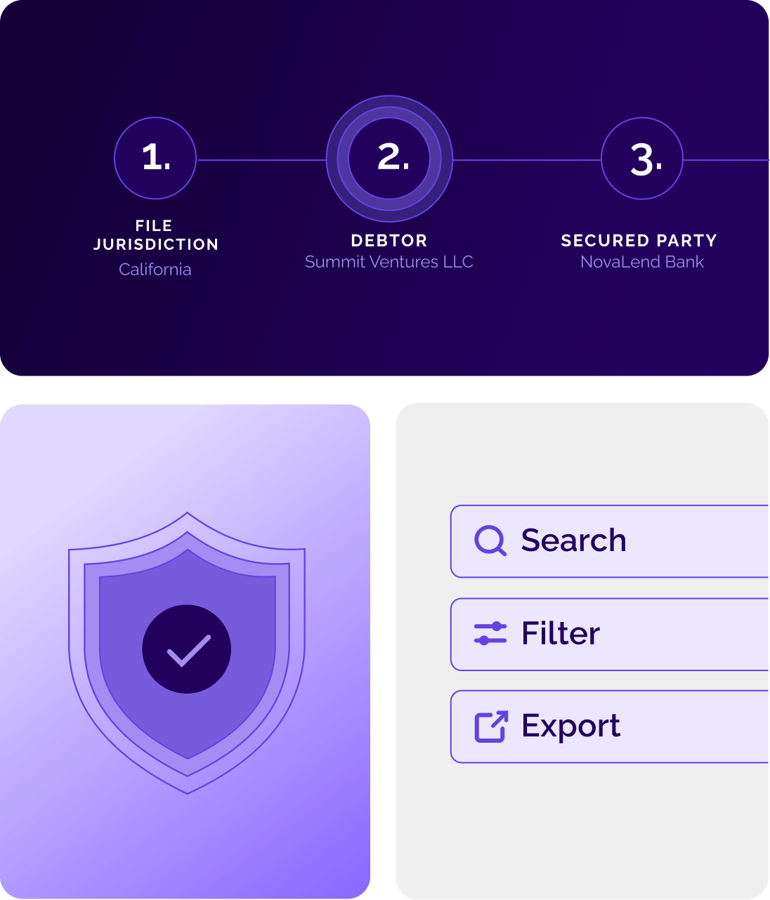 ucc filing platform features
